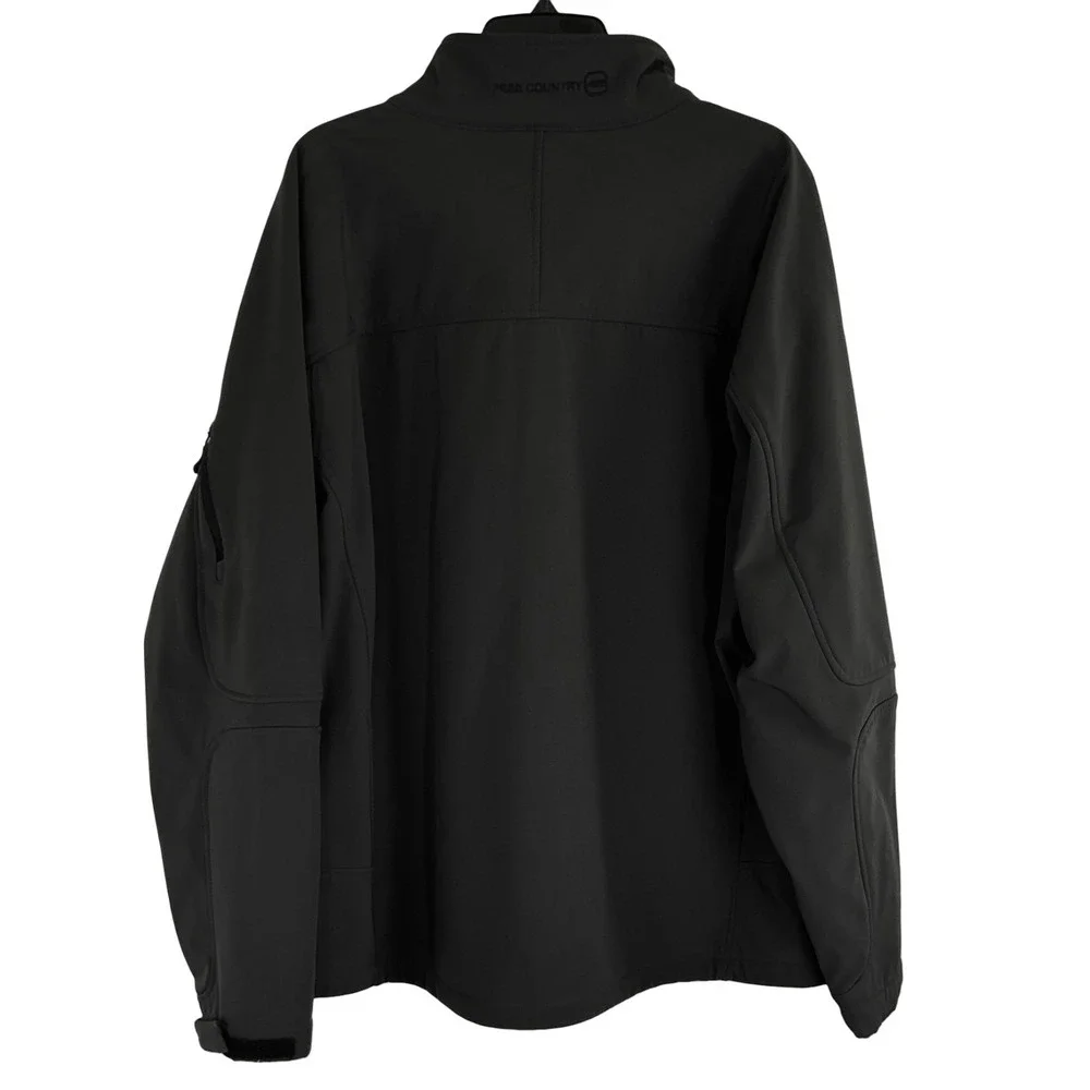 Free Country‎ Men's 2XL Black Softshell Jacket Full Zip Water Resistant Outdoor